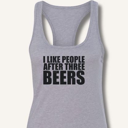 I Like People Racerback Tank