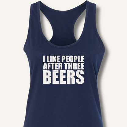 I Like People Racerback Tank