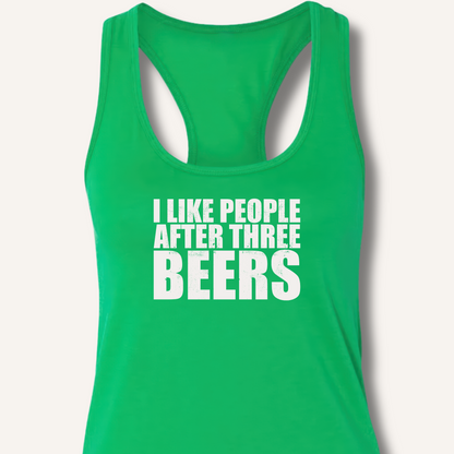 I Like People Racerback Tank