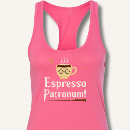 Espresso Patronum Racerback Tank