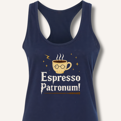 Espresso Patronum Racerback Tank