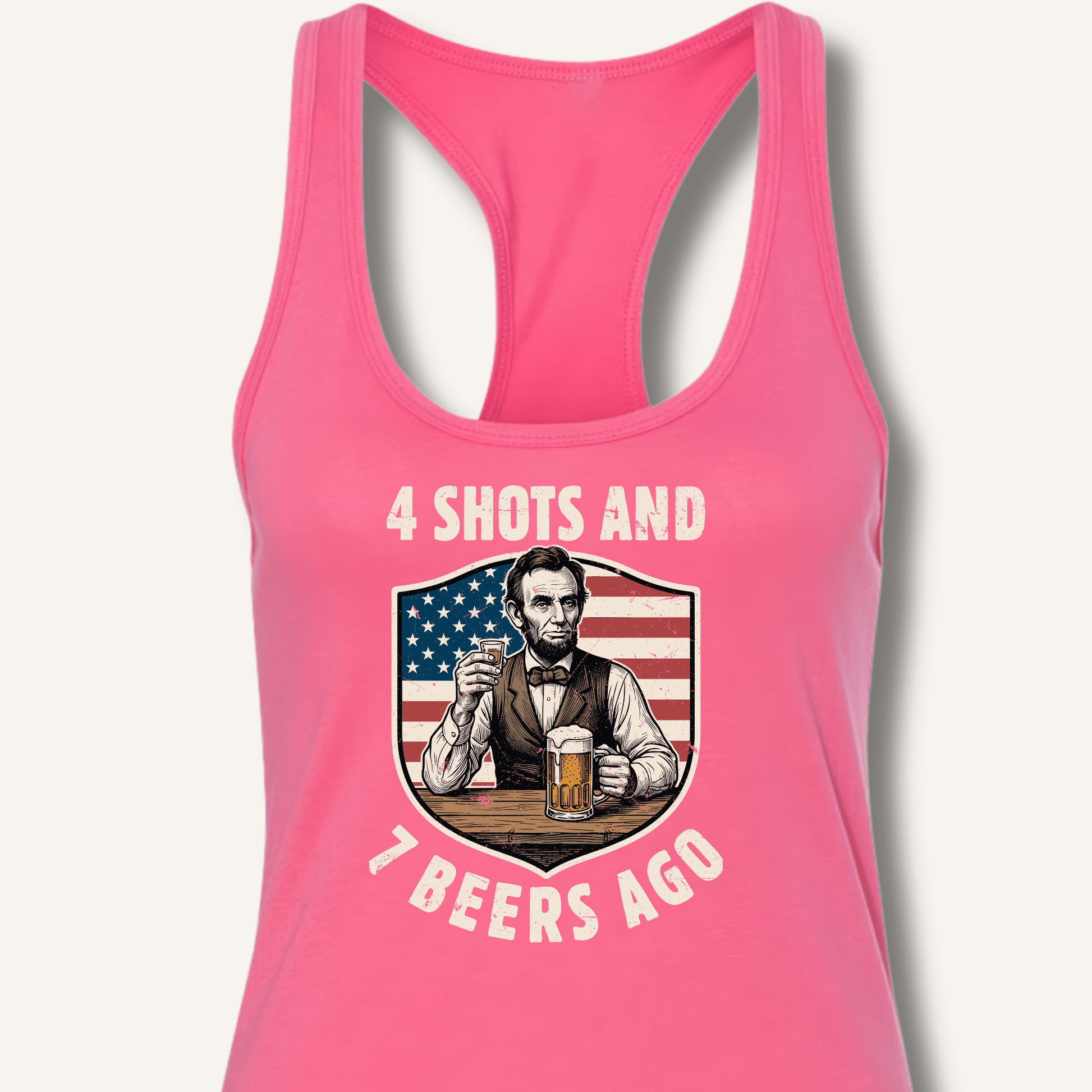 4 Shots and 7 Beers Ago Racerback Tank - Sip & Shirt