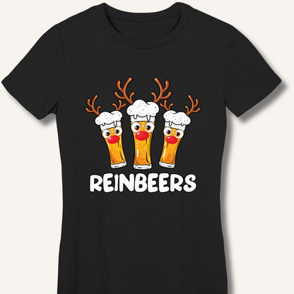 Reinbeers Women's Fitted T-Shirt – Black
