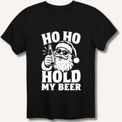 Ho Ho Hold My Beer T-Shirt – Black