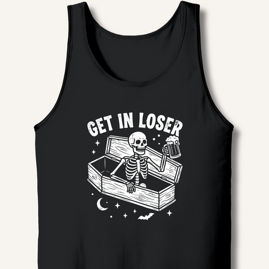 Coffin Get In Loser Tank – Black
