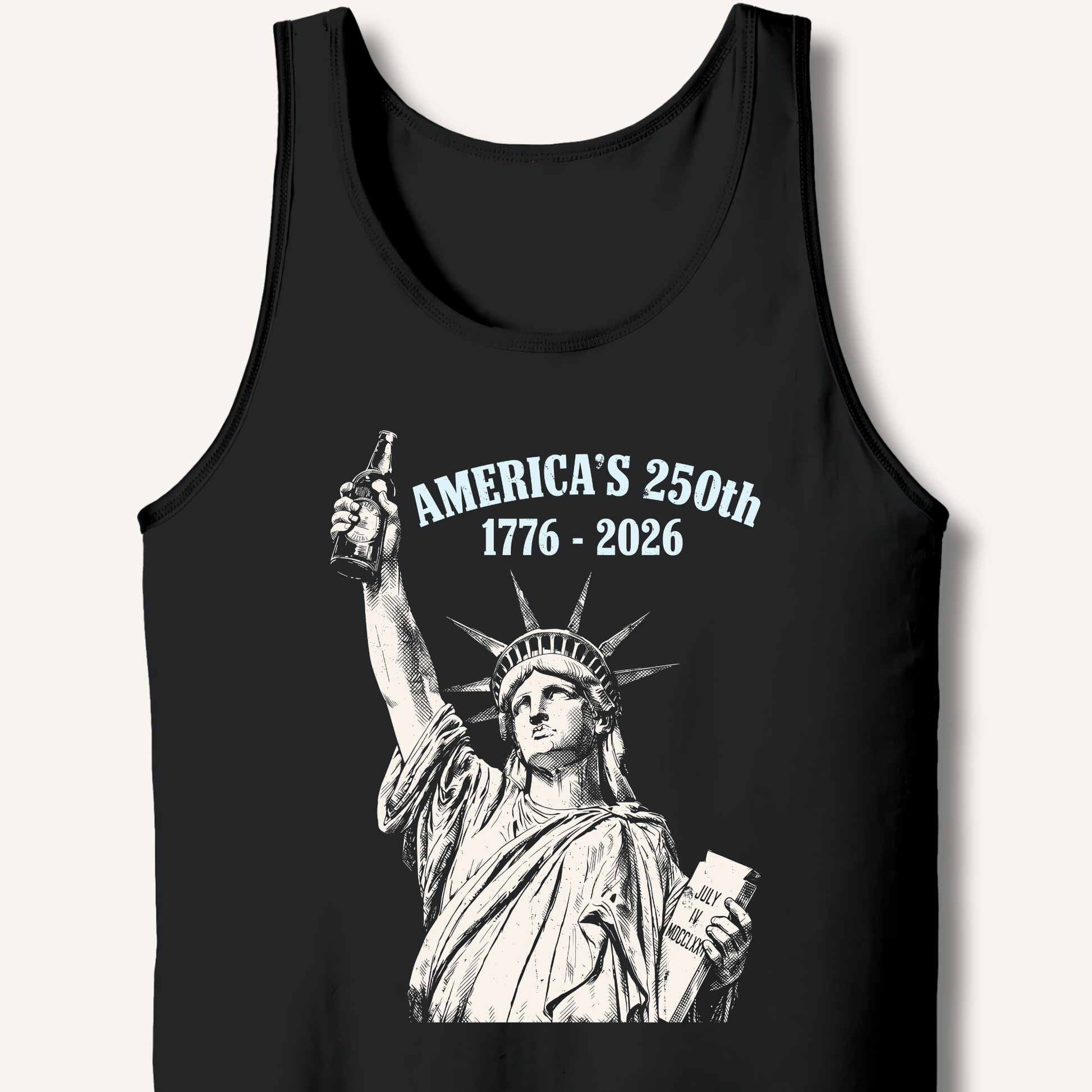 Lady Liberty's Beer Toast Tank – Black