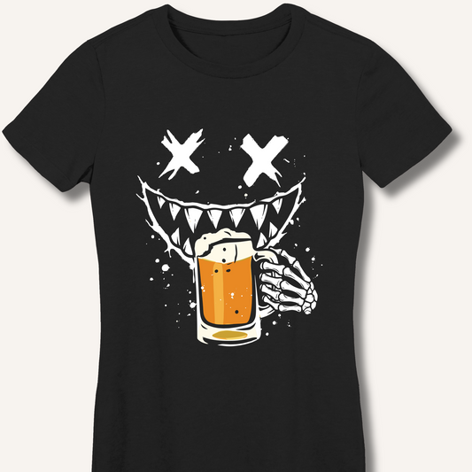 Graffiti Monster Women's Fitted T-Shirt – Black