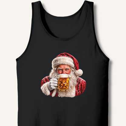 Santa Drinking Beer Tank – Black