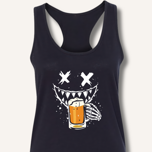 Graffiti Monster Racerback Tank – Solid Black