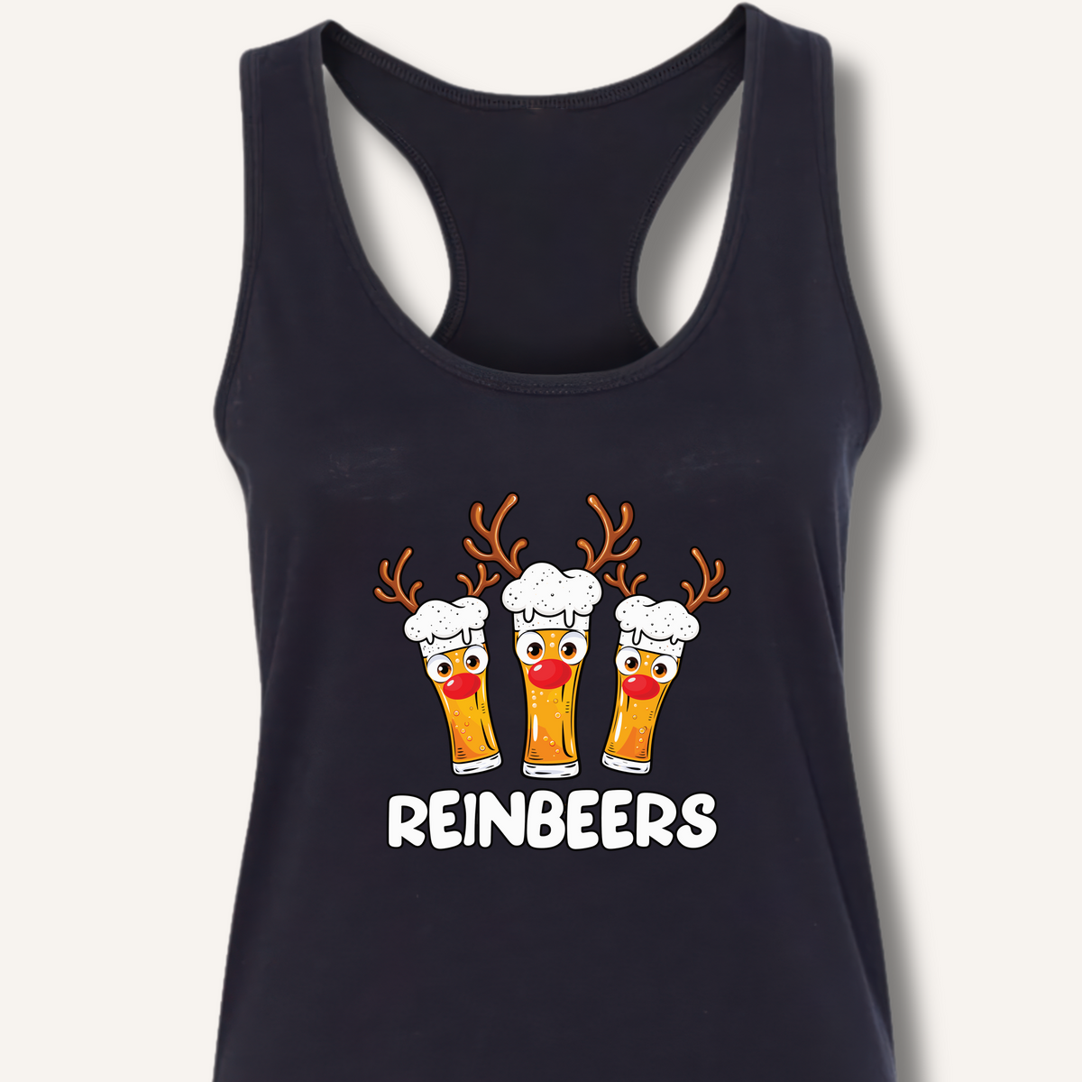 Reinbeers Racerback Tank – Solid Black
