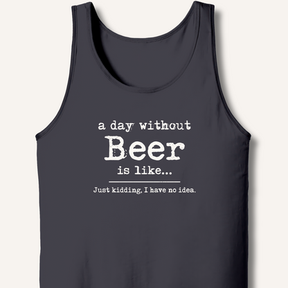 A Day Without Beer Tank – Dark Grey