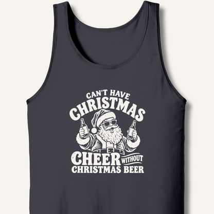 Can't Have Christmas Cheer Without Christmas Beer Tank – Dark Grey