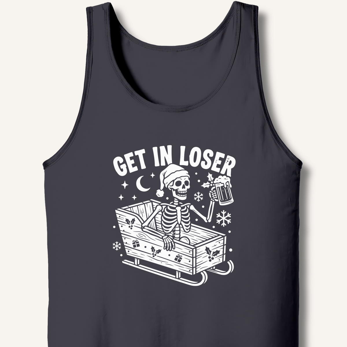 Sleigh Get In Loser Tank – Dark Grey