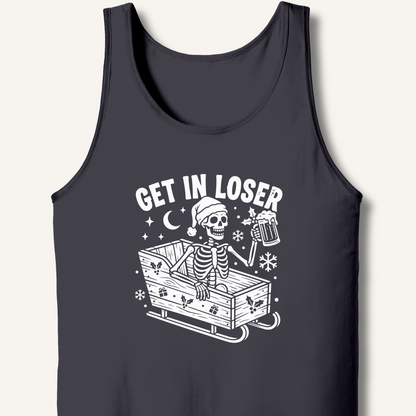 Sleigh Get In Loser Tank – Dark Grey