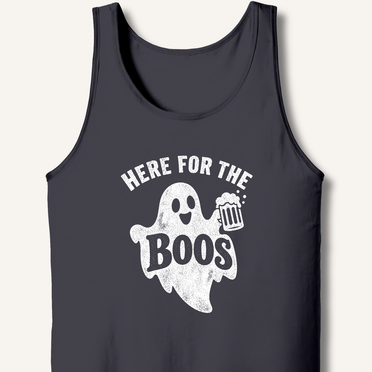 Here For The Boo's Tank – Dark Grey