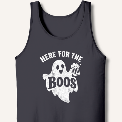 Here For The Boo's Tank – Dark Grey