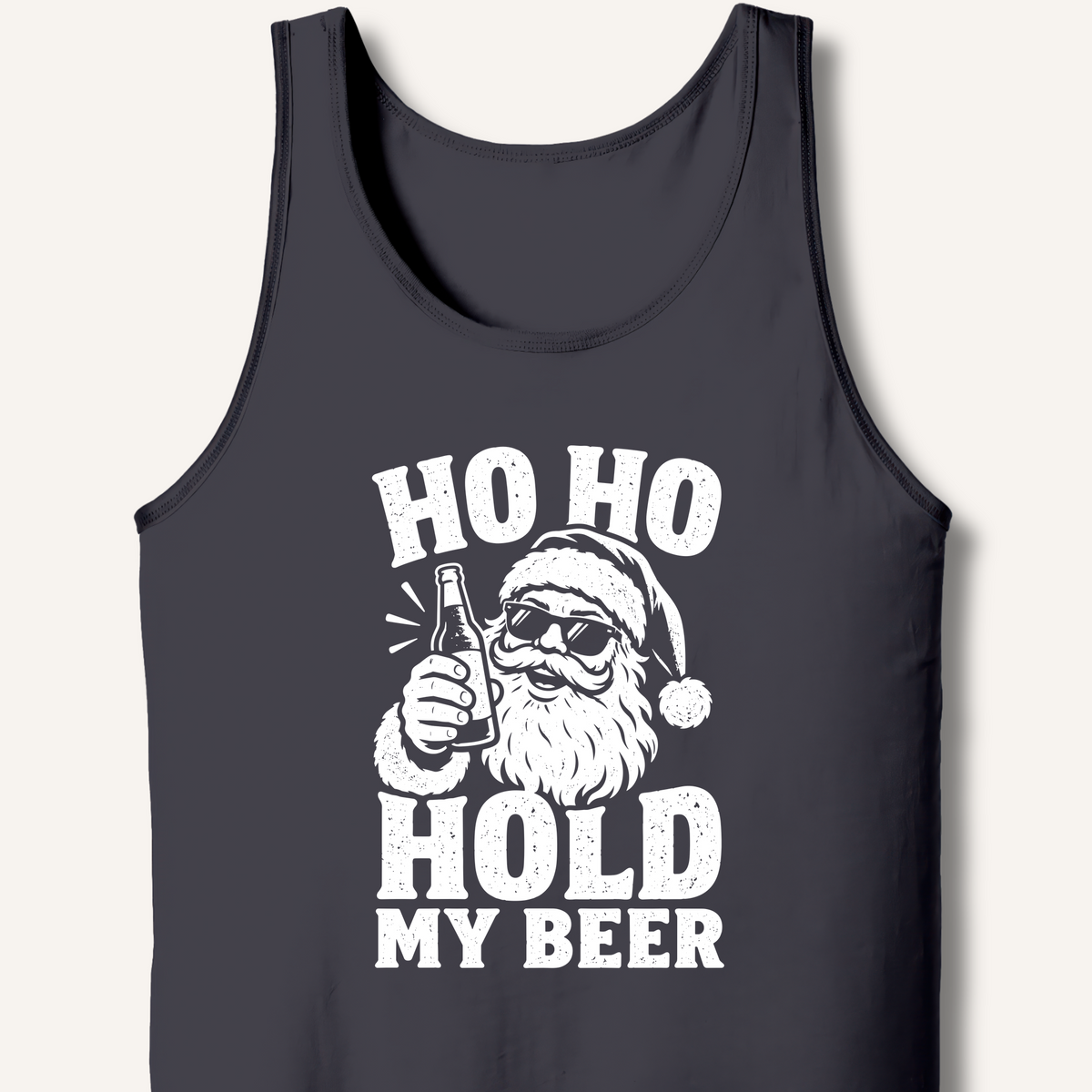 Ho Ho Hold My Beer Tank – Dark Grey