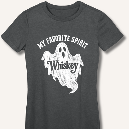 My Favorite Spirit, Whiskey Women's Fitted T-Shirt – Dark Heather