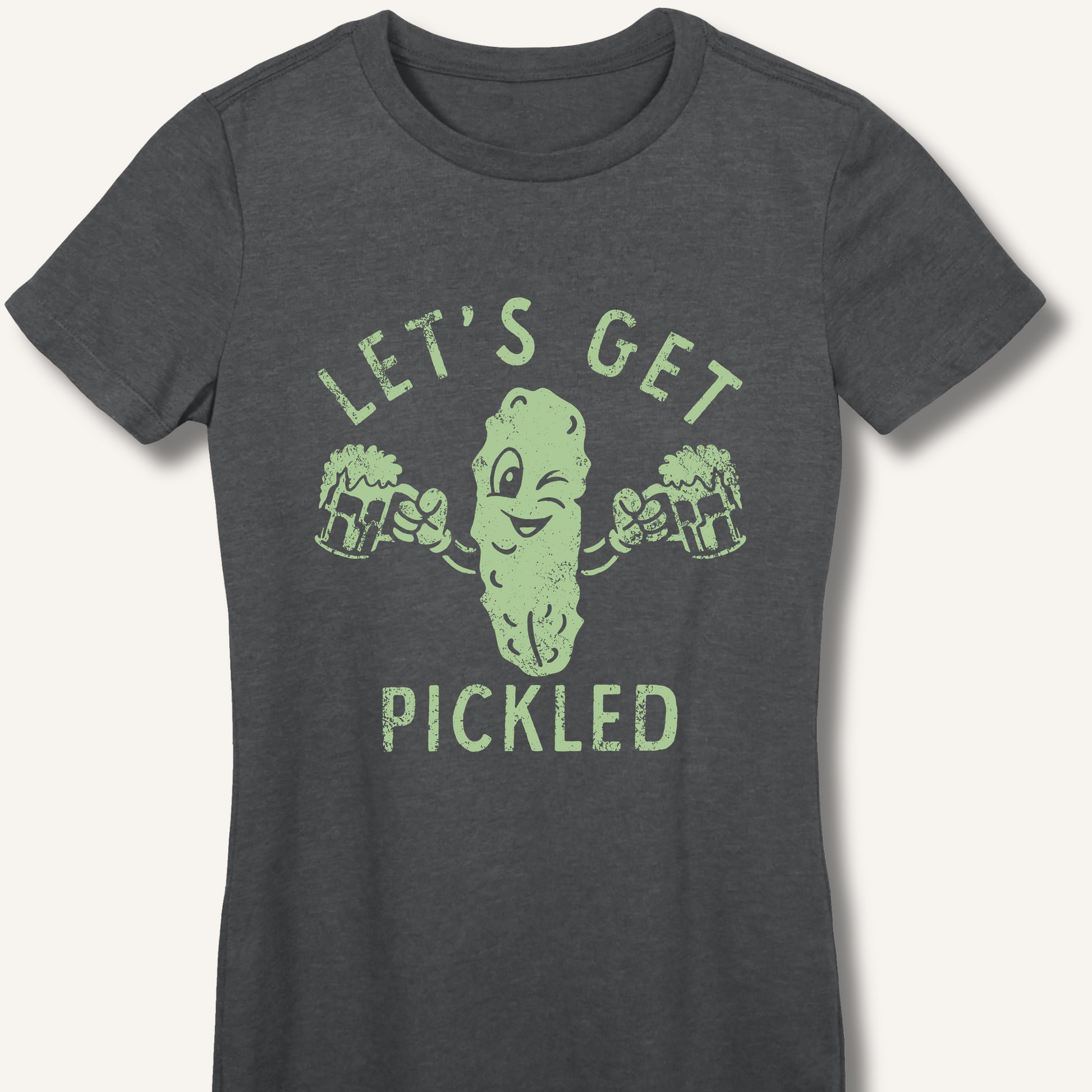 Let's Get Pickled Women's Fitted T-Shirt – Dark Heather