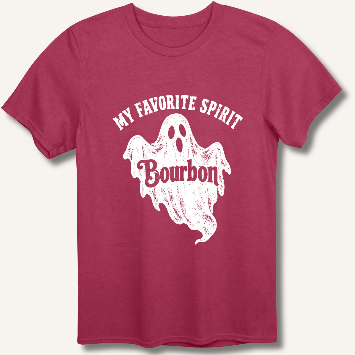 My Favorite Spirit, Bourbon T-Shirt – Heather Cardinal