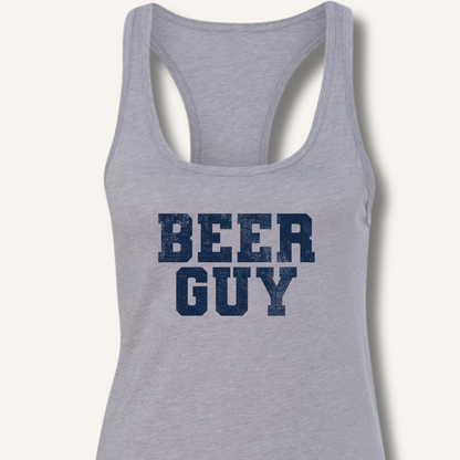 Beer Guy Racerback Tank – Heather Grey