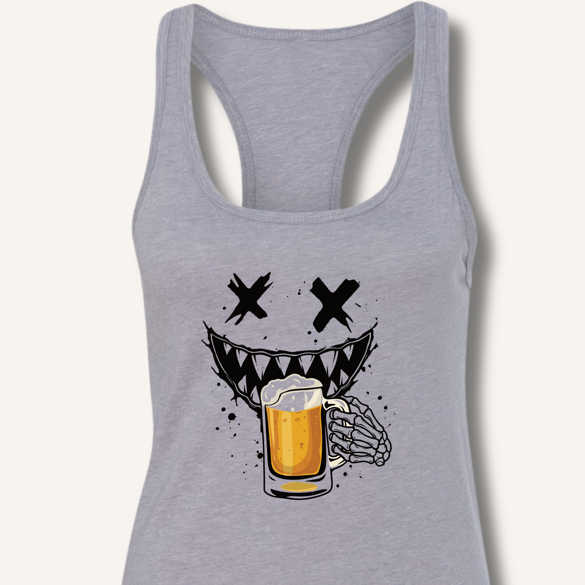 Graffiti Monster Racerback Tank – Heather Grey
