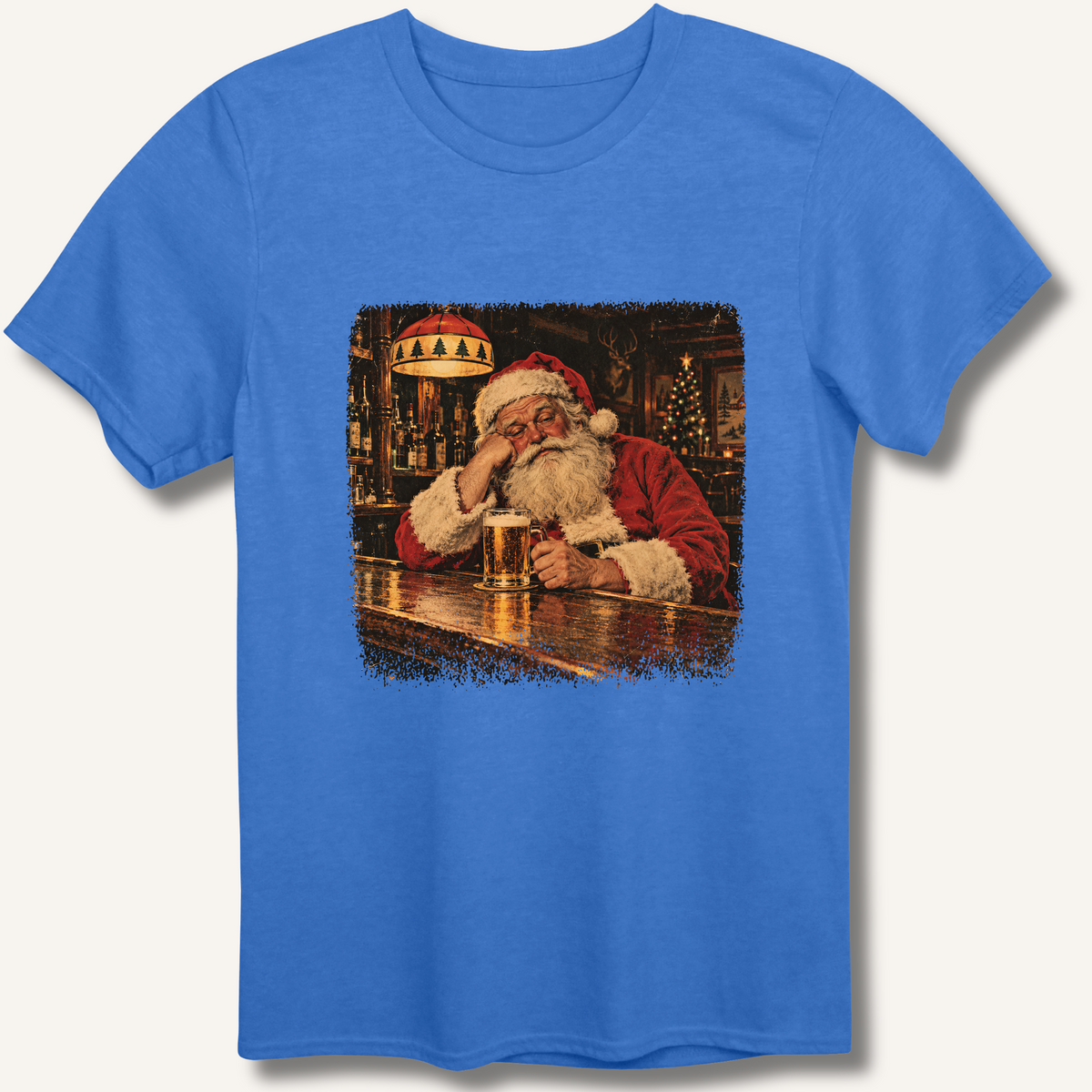 Santa At The Bar T-Shirt – Heather Royal