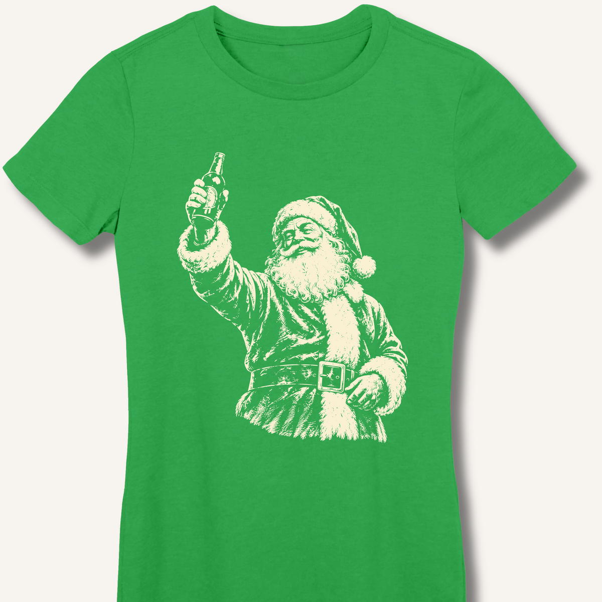 Santa's Toast Women's Fitted T-Shirt – Irish Green