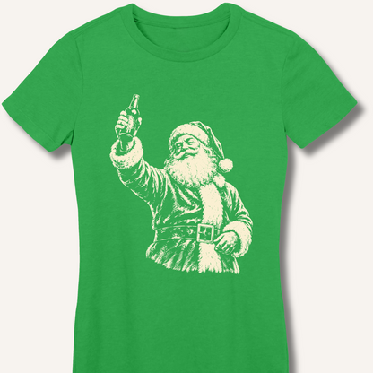 Santa's Toast Women's Fitted T-Shirt – Irish Green