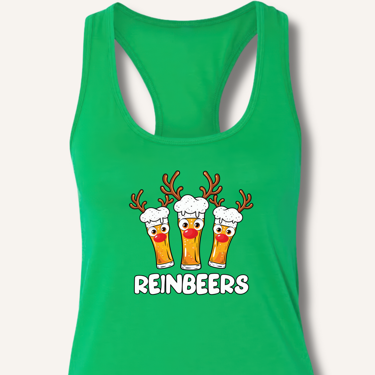 Reinbeers Racerback Tank – Solid Kelly Green
