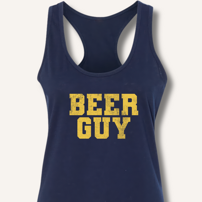 Beer Guy Racerback Tank – Solid Midnight Navy