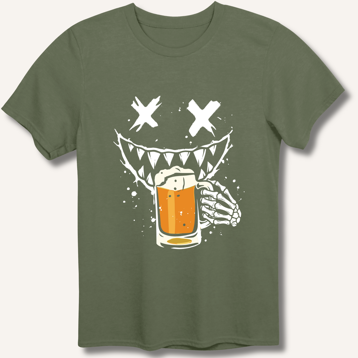 Graffiti Monster T-Shirt – Military Green