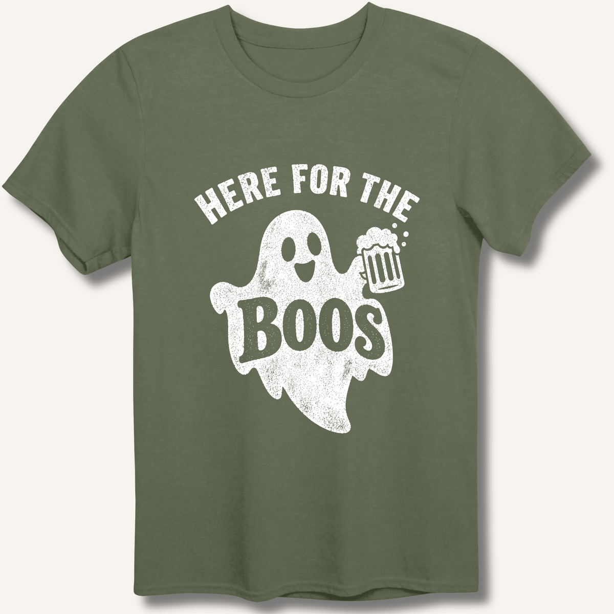 Here For The Boo's T-Shirt – Military Green