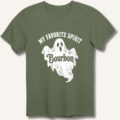 My Favorite Spirit, Bourbon T-Shirt – Military Green