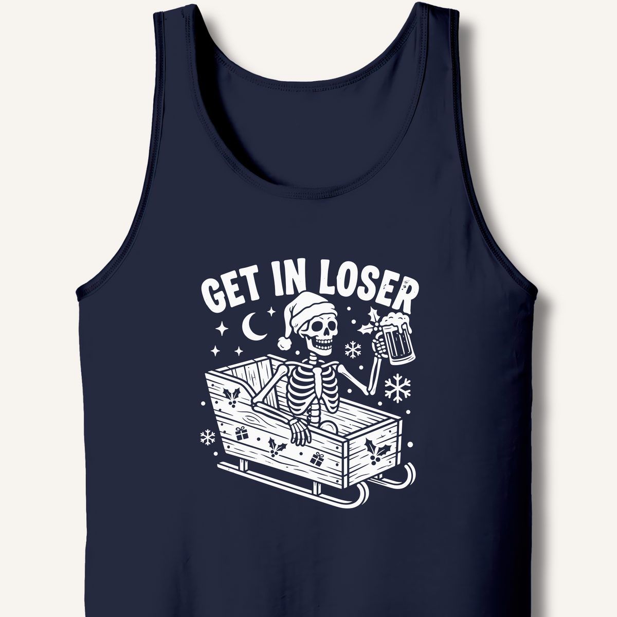 Sleigh Get In Loser Tank – Navy