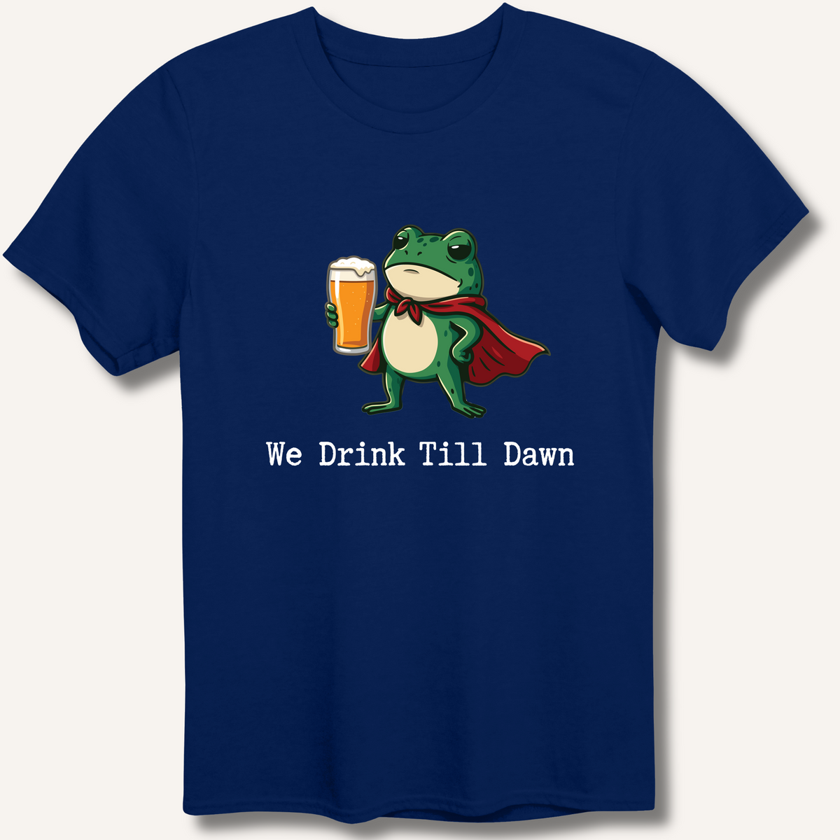 We Drink Till Dawn Frog T-Shirt – Navy