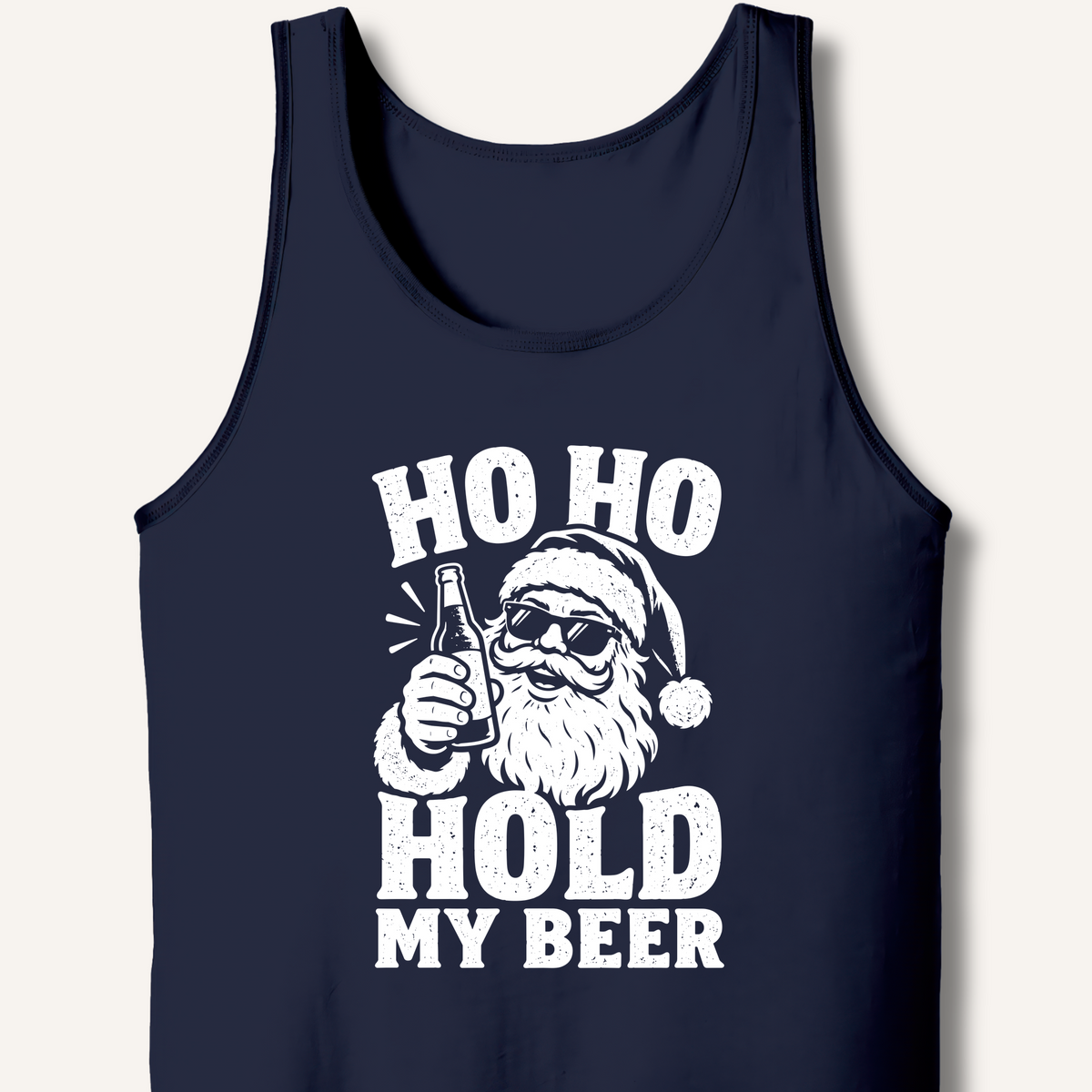 Ho Ho Hold My Beer Tank – Navy