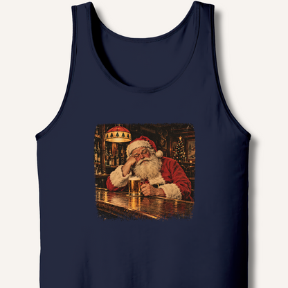 Santa At The Bar Tank – Navy