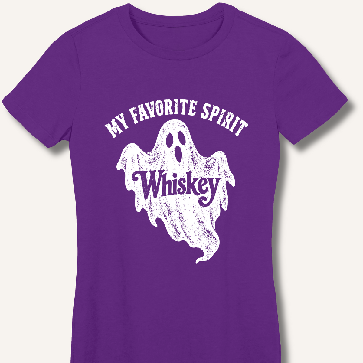 My Favorite Spirit, Whiskey Women's Fitted T-Shirt – Purple