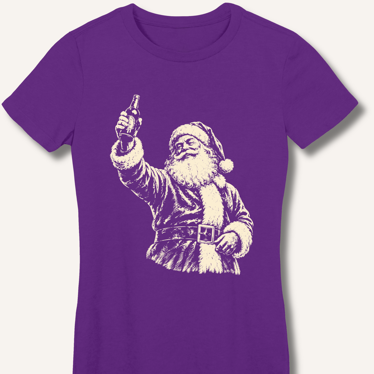 Santa's Toast Women's Fitted T-Shirt – Purple