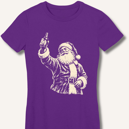 Santa's Toast Women's Fitted T-Shirt – Purple