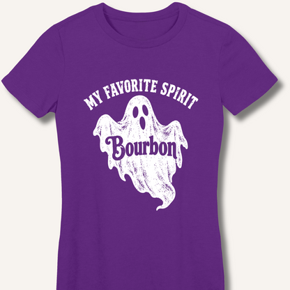 My Favorite Spirit, Bourbon Women's Fitted T-Shirt – Purple
