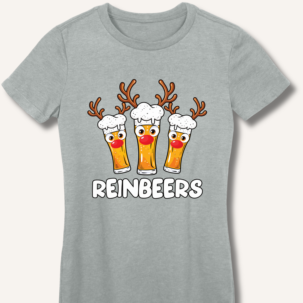 Reinbeers Women's Fitted T-Shirt – Sport Grey