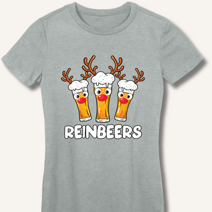 Reinbeers Women's Fitted T-Shirt – Sport Grey