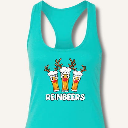 Reinbeers Racerback Tank – Solid Tahiti Blue