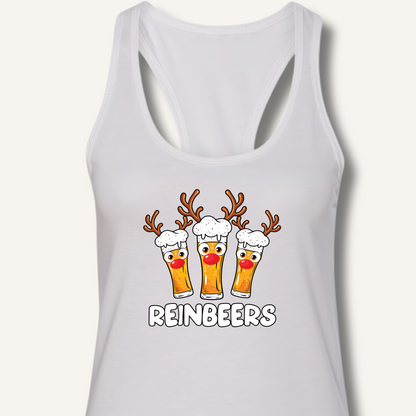 Reinbeers Racerback Tank – Solid White