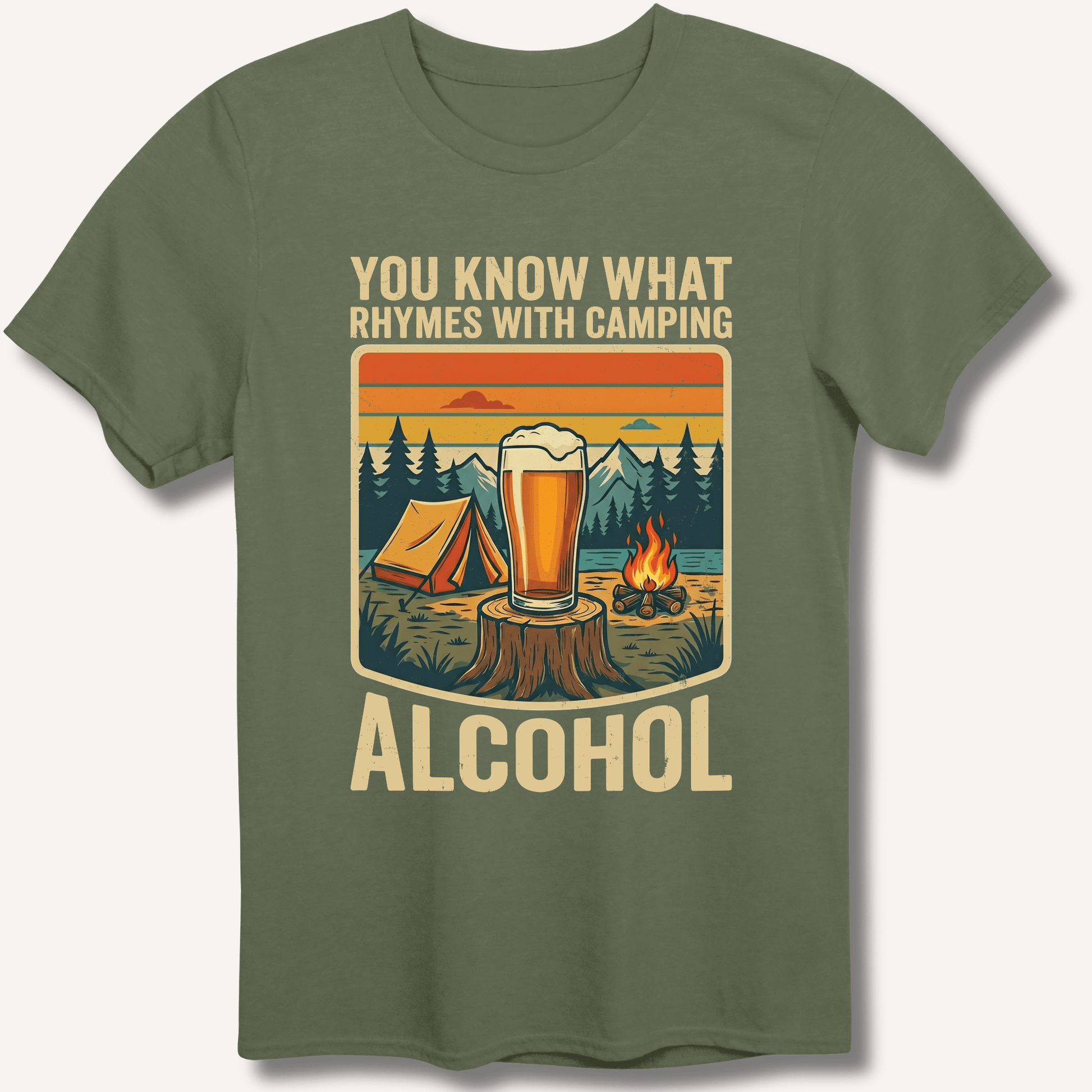 Alcohol Rhymes With Camping T-Shirt - Sip & Shirt