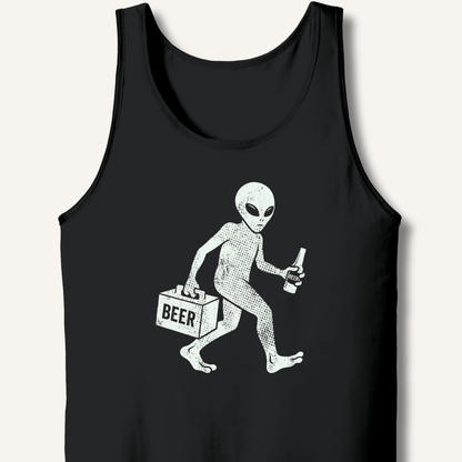Alien Beer Shadow T-Shirt Tank - Sip & Shirt