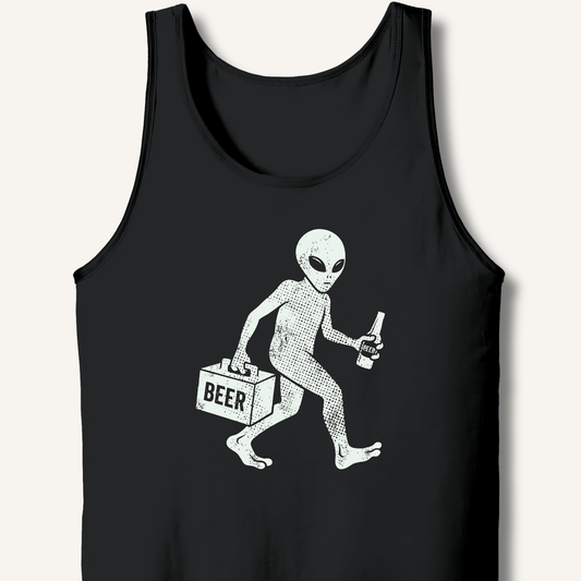 Alien Beer Shadow T-Shirt Tank - Sip & Shirt