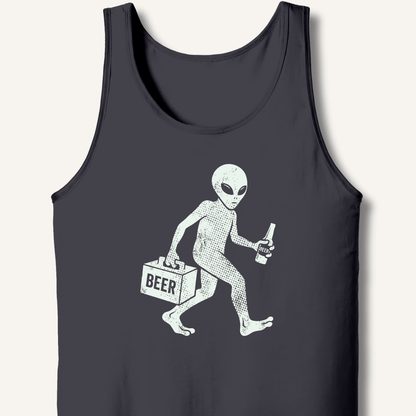 Alien Beer Shadow T-Shirt Tank - Sip & Shirt